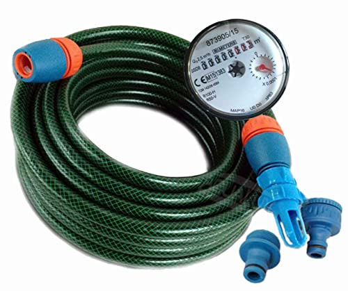 Traumreiter Wasserbett Befüllset Schlauch mit Zubehör litergenauen Wasserzähler + Wasserhahn & Befüll Adapter I solo dual/duo Wasserbett die richte Menge Wasser I Füllmenge richtig einstellen