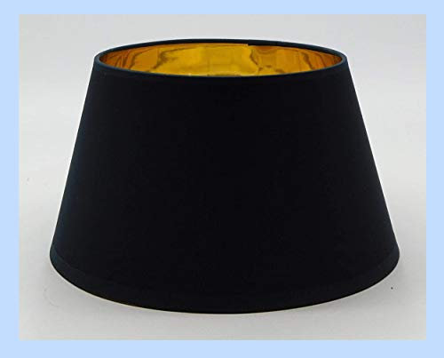 Paolo Rossi paralume coprilampada impero d14 in tessuto nero interno oro - produzione propria - made in Italy