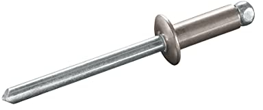 GOEBEL® - 500 x Blindnieten Monel® verzinkt/Stahl (Ø x L) 4,8 x 19,0 mm mit Flachkopf - Flachkopf Niete - Popniete - STANDARD