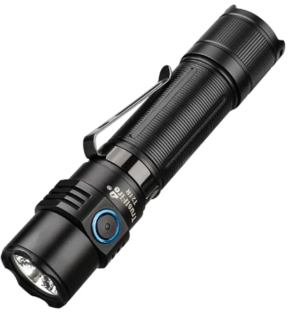 TrustFire T21R - Linterna LED recargable, 2600 lúmenes, 228 metros, linterna táctica con batería de 5000 mAh, 5 modos, linterna LED IPX8, resistente al agua, para camping, senderismo, emergencia