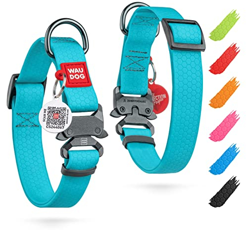 WAUDOG Halsband Hund Wasserfest Verstellbares Hundehalsband Große Hunde - Hundehalsband Mittelgroße Hunde Hundehalsband Kleine Hunde Halsbänder & Welpen Halsband