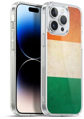 Head Case Designs Ireland Irish Éire Shamrock Football Vintage Flags Gel Case [Military Grade Protection] Compatible with Apple iPhone 13 Pro Max and Compatible with MagSafe