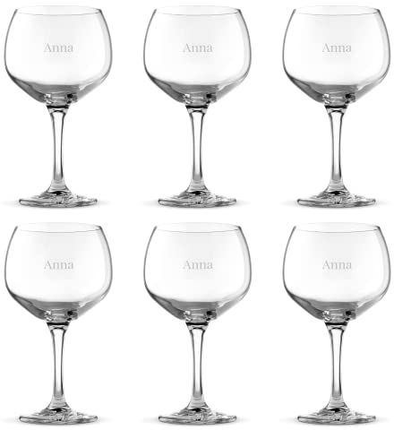 your surprise Bicchiere da Gin & Tonic Personalizzato con Nome - Bicchiere da Cocktail Gin & Tonic Inciso con Nome: Personalizzabile con Testo, Design e Caratteri Diversi (6)
