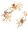 ZHDOKA Lot de 2 arches de mariage, arche de pampa, roses artificielles avec herbe de la pampa pour décoration de mariage bohème (rose)
