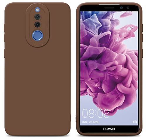 Cadorabo Hülle kompatibel mit Huawei Mate 10 LITE Schutzhülle TPU Silikon Case Liquid Design mit Kameraschutz Slim Kratzfest Weiche Gummi mit Rundumschutz Case Hülle für Huawei Mate 10 LITE in Braun