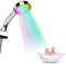 Ailgely LED Duschkopf, Automatische LED-Licht Dusche Kopf, Handheld Sprinkler für Bad, Handbrause Duschkopf, Wassersparend Druckerhöhend Brausekopf, mehrere Color 7 Farben Wasser Glow
