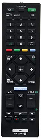 AULCMEET RM-ED062 Telecomando Sostituzione per Sony Bravia TV KDL-40RE453 KDL-40RE450 KDL-32RE400 KDL-32RD435 KDL-32RD430 KDL-32R505C KDL-32R503C KDL-32R500C KDL-32R433B KDL-32R430B KDL-32R424A