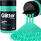 Hemway Premium Glitter Shaker - Turquoise Blue | Microfine Metallic Flake Sequins for Resin & Epoxy Crafts | Craft Supplies for Tumblers, Festival, Hair, Face, Body, Eye & Nail Art | 125 g