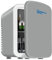 WANNYTON Nevera Pequeña Portátil, Mini Refrigerador 4L, Frigorífico Pequeño con Refrigeración y Calefacción, Nevera Coche para Cosméticos, 6 Latas de Refrescos, Gris, 220 V/12 V, 24,5x18,5x27 cm