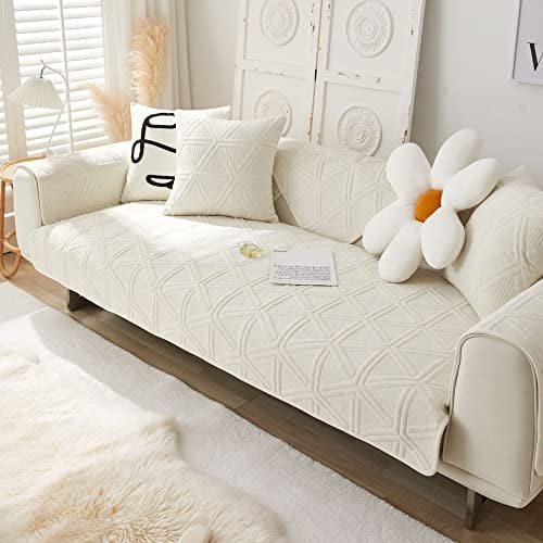 WYJHNLBEDC Sofa/Couch überzug, Sofabezug L Form/U Form/Ecksofa 3/2/1 Sitzer, Sofa überwurfdecke, Warmer Super Weicher Samt Sofaschoner Decken rutschfest, Sofaschutz Decke Hund Kratzschutz Katze