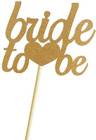 Tiuimk Bride to Be Tortenaufsatz – Glitzer-Papiermaterial, goldfarben, 11 x 9 cm, perfekt für Hochzeiten und Jubiläen