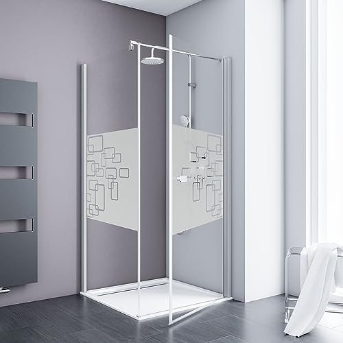 Schulte Duschkabine Drehtür inkl. SW AlexaStyle 2.0 Alunatur, Dekor Softcube 90 x 90 x 192 cm