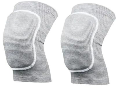 EIHI Ginocchiere, Ginocchiere morbide, Ginocchiere Elastiche Unisex, Ginocchiere Elastiche Antiscivolo per Danza, Calcio, pallavolo, Basket, Yoga, Confezione da 2 (Grey)