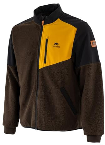 FORSBERG Teddyfleecejacke Lurvik, Farbe:Dunkelbraun/Bronze, Größe:L