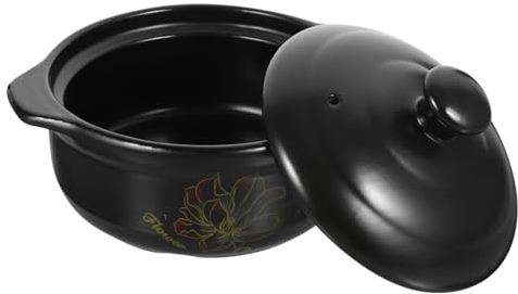Keramik Suppentopf 1100ml Schwarz für Küche und Kochen