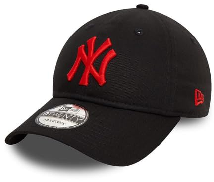 New Era New York Yankees MLB League Essential Schwarz Rot Verstellbare 9Twenty Cap - One-Size