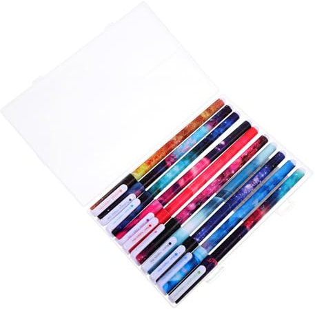 NAMOARLY 10pcs Cute Gel Pens School Pens Personalised Pretty Student Stationery Portable Signature Ergonomic Design Black