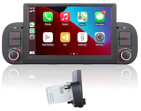 YZKONG Auto Radio per FIAT Panda 2013-2020 Wireless Radio Apple CarPlay Android Auto Bluetooth HD Touchscreen Autoradio con AM FM RDS BT Mirror Link SWC