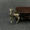 JIAPAILAIYUN Miniatur-Messing-Figuren, 4,5 x 3 cm, Hirsch, kleines Ornament, massives Messing, Antik-Bronze, antikes Kupfer, Mikroschnitzerei, Kupfer