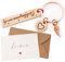 Mocraft Schlüsselanhänger Freundin Beste Freundin Geschenk Personalisierte Schlüsselanhänger mit Umschlag Lieblingsmensch Karte Geschenke für Frauen