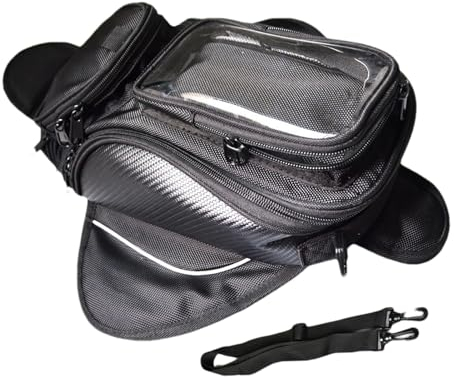 Yybng Motorrad Tankrucksack - Magnetische Tanktasche Mit Touchscreen Handytasche, Wasserdicht Reittasche Mit Superstarkem Magnet Für Motorcross