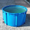 Piscina Fuori Terra/Telaio Acciaio Piscina Fuori Terra Rotonda, Alta 60 80 100 120 Cm Piscine Per Esterni Telaio In PVC Resistente Per Il Bagno Degli Animali Domestici, Serbatoio Rialzato Per Laghett