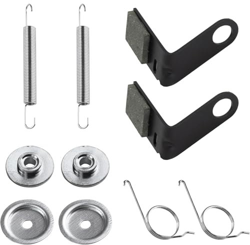 GY21943B Kit de plaquettes de frein pour tondeuse J-ohn Deere 42 L, D, X Series 100 105 115 100 110 120 125 130 avec retenue GX20515 GX20494 ressort GX23240 bague de pont et bague de pont GX1012