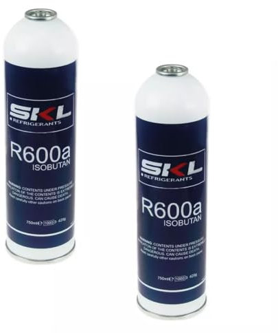 2x Fridge Freezer Compressor Refrigerant Isobutane Gas Canister Cylinder For SKL 420g R600A (Pack Of 2)