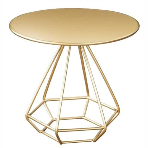 Tables D'appoint Rondes Dorées, Table De Chevet En Pierre Frittée, Plateau En Marbre Avec Pieds En Métal Doré, Table Basse Ronde Tendance For Chambre À Coucher, Table D'appoint For Salon, Assemblage F