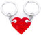 NumeroPhi Schlüsselanhänger Partner Herz, 2 Stück Schlüsselringe, Geschenk für die Liebenden, Freundschaft, Valentinstag