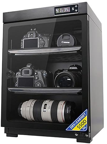 BomDog Gabinete Seco para Cámara,Deshumidificador de Control Digital,Deshumidificador de Cámara/50L