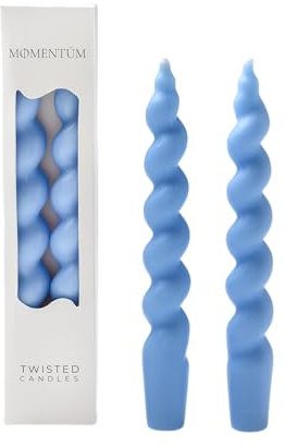 MOMENTUM® Pack 2 Velas de diseño - Velas Decorativas - Velas Aromáticas - Regalo original (Azul)