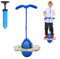 MeYuxg Ballon Sauteur avec Poignée, Balance Board Ballon Fitness, Capacité de Charge de 100 kg, Pogo Stick, Baton Sauteur Adulte Enfant, pour L'entraînement de L'équilibre et Le Sport (Bleu)