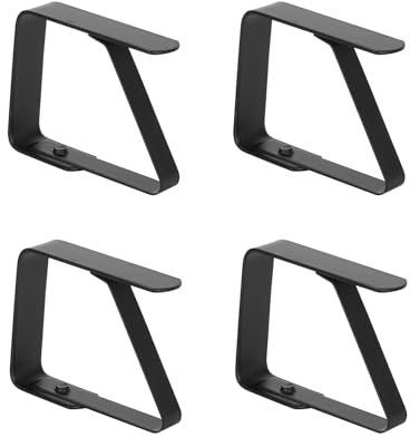 Orolotay 4 StüCk Schwarz Schwarz Tisch Decke Clip Tisch Decke Befestigung Clip 5X4Cm Tisch Decke Clip für Buffet Bankett/Grillen/Garten