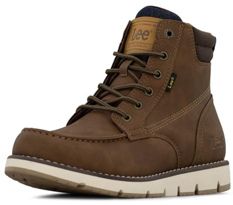 Lee | Waylon Chukka Boot for Men | Durable & Stylish Mens Chukka Boot | Everyday Men Footwear, British Tan/Chocolate/Navy Denim, 9.5 M