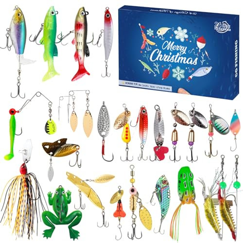 Festival Fishing Tackle Adventskalender, 24 Tage Köder für Angelfreunde und Hobbyisten