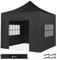 VONROC Pavillon 3x3m wasserdicht stabil - Partyzelt EasyUp System [3Min Aufbau] Popup Faltpavillon modular erweiterbar als Festival Zelt, Gartenpavillon