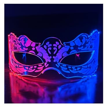 Fency Light Up Glasses - LED Glow Glasses for Rave, Party, Halloween & Cyberpunk， Cool Light-Up Accessories for Women