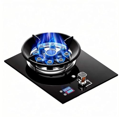 Gaziniere À Gaz, Portable D'intérieur, Cuisinière À Gaz En Verre Trempé De 5,2 KW, Brûleur De Cuisinière De Avec Fonction De Minuterie(LPG)