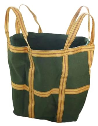 Baoblaze Heavy Objects Lift Net Canvas Ton Bag Pad Hoisting Net for Holding Firewood Organizing Household Items Construction Materials, 80cmx80cmx90cm