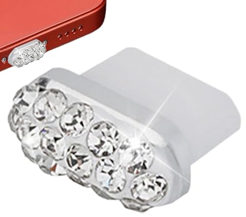 Générique Porta Di Ricarica Tipo-C Porta Antipolvere - Silicone, Strass 0,83x0,6 Cm Durevole | Dušt Protectors Stopper con Tappi Antipolvere Anti-C, Detriti, Sporcizia, FasciniDi Ricarica | Sabbia