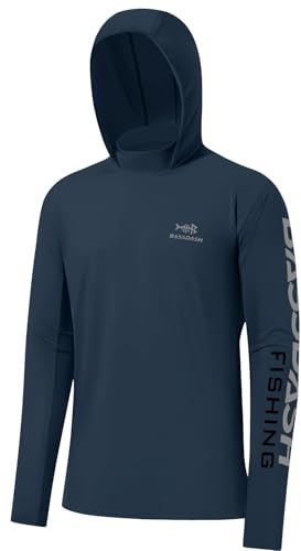 Bassdash UPF 50+ Men’s UV Sun Protection Long Sleeve Performance Fishing Hoodie Hooded Shirts