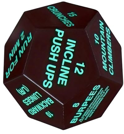 Fitness Dice - Exercise Dice, Portable Workout Dicee, Home Gym Workout Dicee | Fitness Cube for Home Gym, Men, Women, Squats, Push-Ups, Sports Training, Athlete, Workouts Games, Physical Exercise