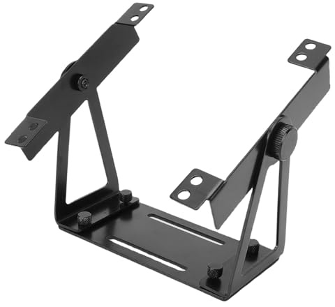 Hamwesh Support de Ventilateur Polyvalent Pivotant à 360 Degrés, Support en Alliage D'aluminium pour Ventilateurs D'ordinateur PC de 120 Mm à 140 Mm, avec Adaptateur D'alimentation USB (BLACK)