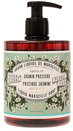 Panier des Sens – Marseille Seife flüssig Jasmin – 97% natürliche Inhaltsstoffe – Feuchtigkeit spendende Handseife flüssig mit Kokosnussöl - natürliche Seife aus Frankreich - 500ml