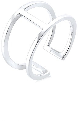 Elli Ring Damen Geo Minimal Trend in 925 Sterling Silber