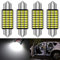 KATUR 39mm Festoon C5W Led Bulbs 6000K White Light Super Bright Chipsets Canbus Error Free for 6411 6413 6423 6461 DE3425 DE3423 Interior Dome License Plate Door Lights (4pcs,White)