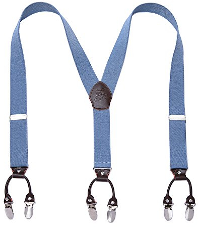 KANGDAI Hosenträger für Herren Breit Y Style 3.5 CM Mit Sehr 6 Starke Metall Clip Durable Elastic Verstellbare Hosenträger Geschenkbox für Herren und Damen