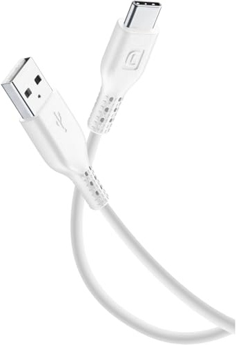 Vivanco 38570 2 m USB auf USB C Stecker männlich weiß – USB-Kabel (2 m, USB A, USB C, 2.0/3.0 (3.1 Gen 1), männlich/männlich, weiß)