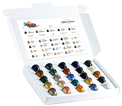 Nespresso Kapseln Probierpaket - Alle 25 Sorten zum Testen in Geschenkbox (25 Nespresso Kapseln)